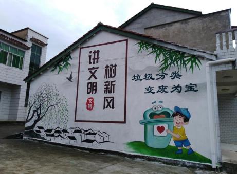 大竹墙绘是现在流行的墙体广告